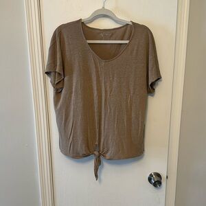Chico’s Brown Tie-Front Top size XL